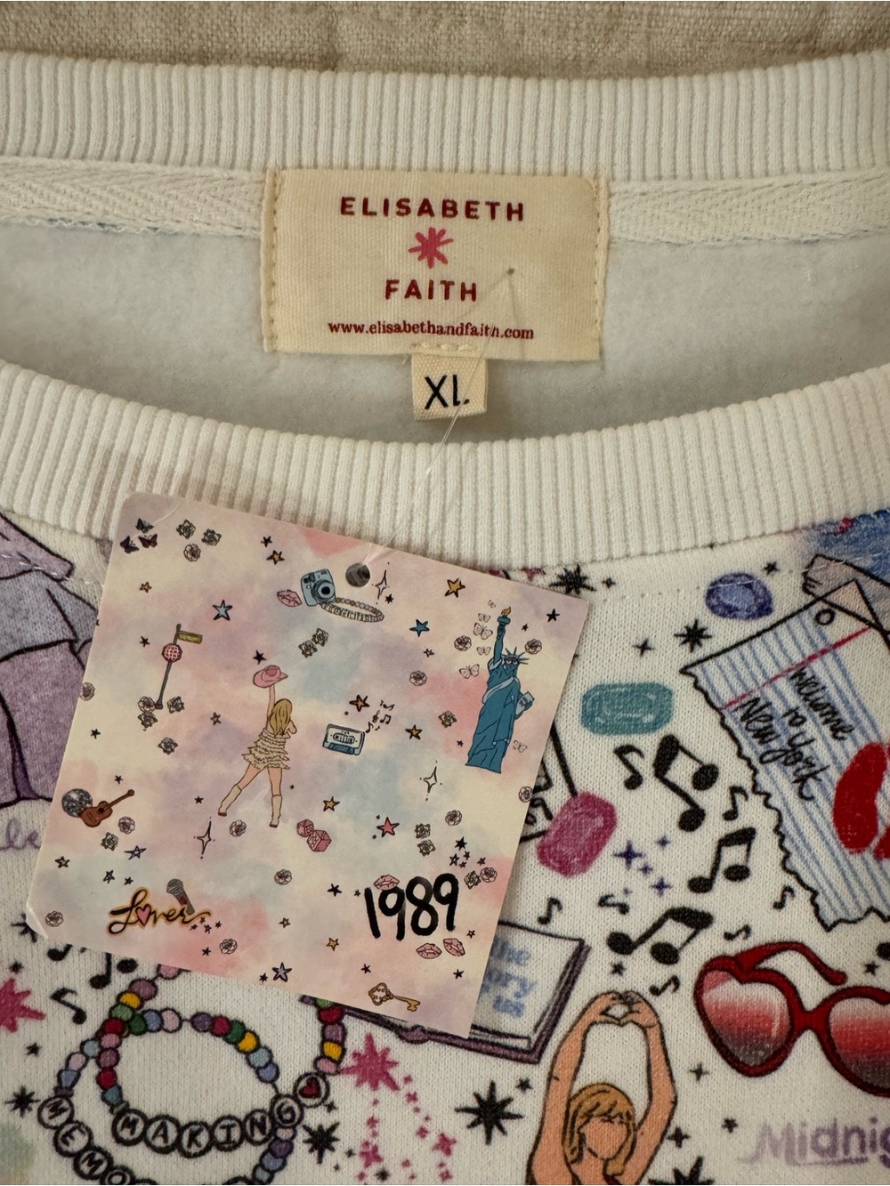 Elisabeth & Faith Taylor Swift Eras tour sweatshirt brand new with tags - Picture 3 of 3